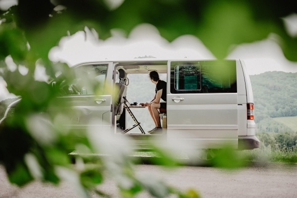 remote work from a van